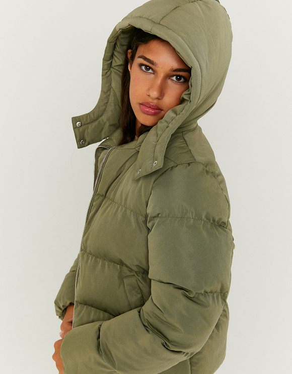 khaki puffer jackets