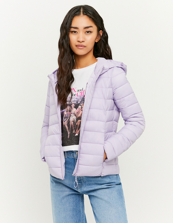 rose pink puffer jacket