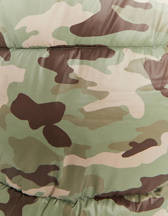 Camouflage kurze Steppjacke