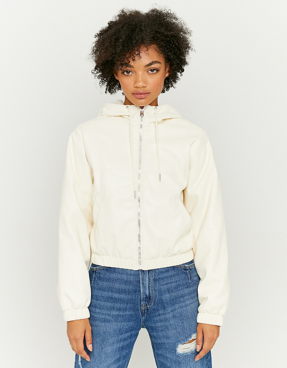 fur lined faux leather jacket