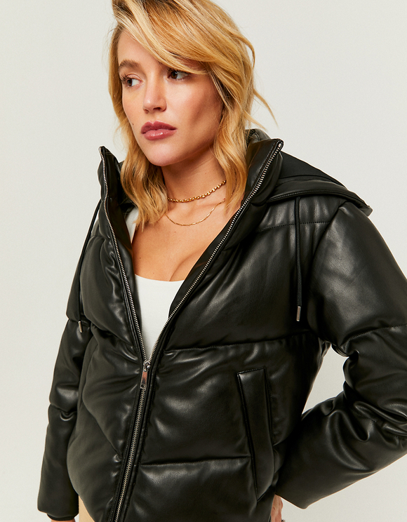 Black Faux leather Jacket | TALLY WEiJL Online Shop
