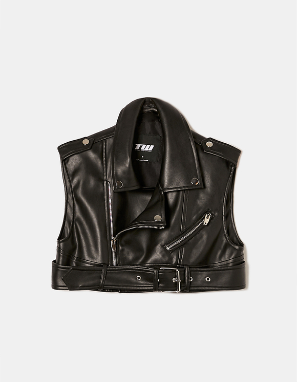 Giacca Stile Biker Elegante Giacca In Pelle Di Agnello Per Donna