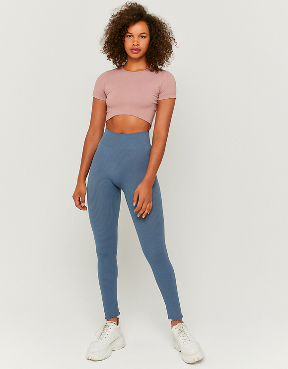 High Waist Ribbed Leggings | TALLY 