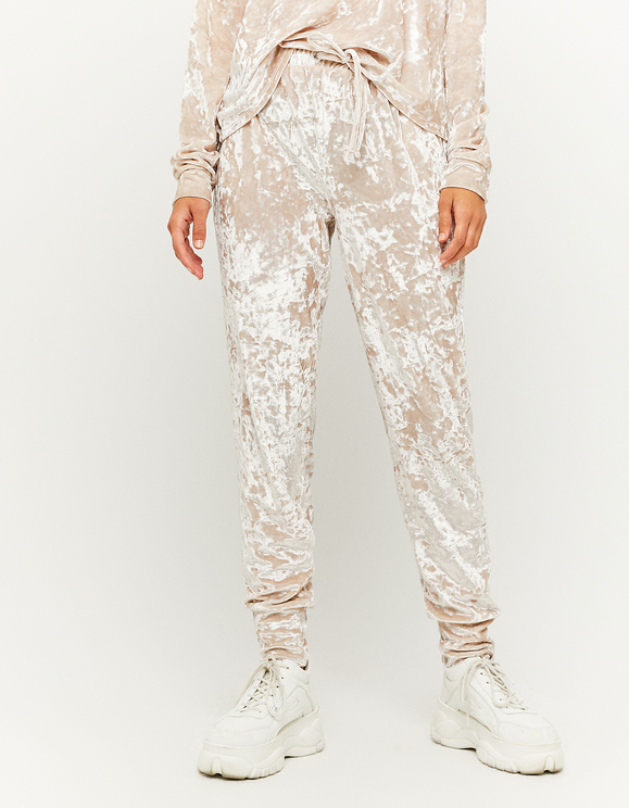 Pantaloni Joggers Beige in Velluto | TALLY WEiJL Online Shop
