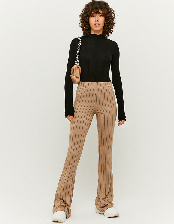 Leggings Beige a Vita Alta e Zampa | TALLY WEiJL Online Shop