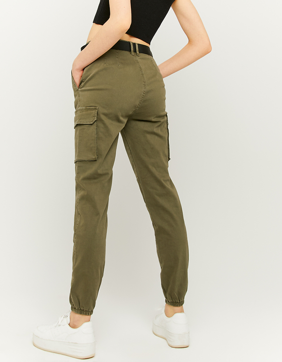 Pantaloni Verdi Cargo a Vita Alta | TALLY WEiJL Online Shop
