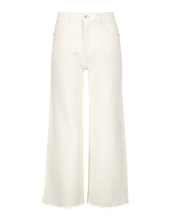 White High Waist Wide Leg Trousers 