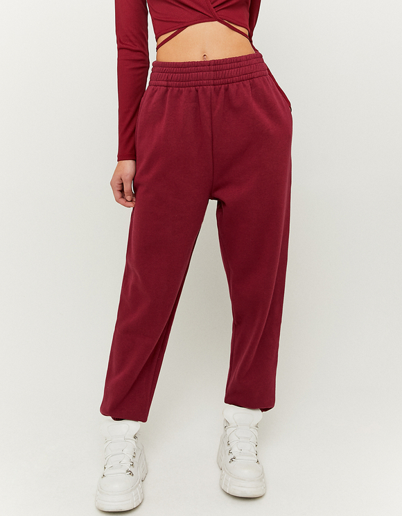 Pantaloni Larghi a Vita Alta Rossi | TALLY WEiJL Online Shop