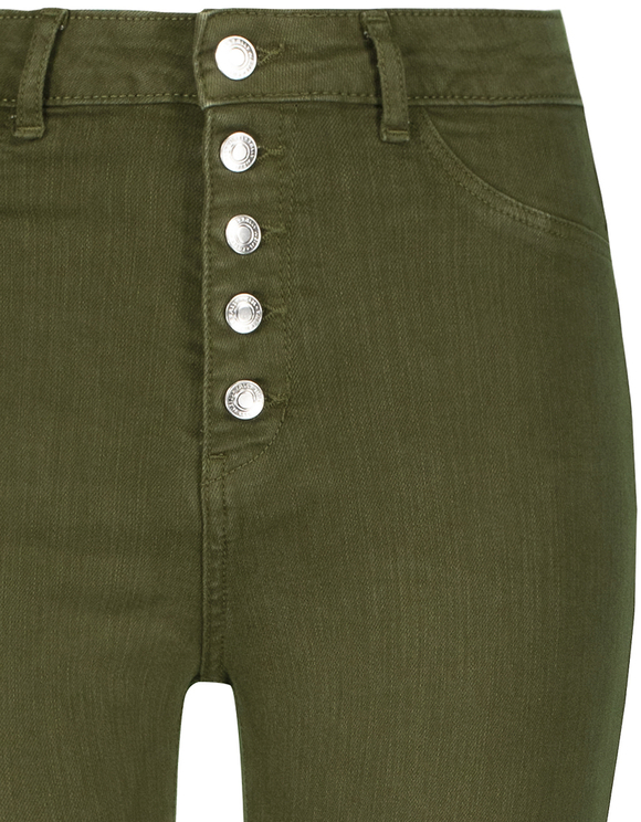 Pantaloni Khaki Flare a Vita Alta
