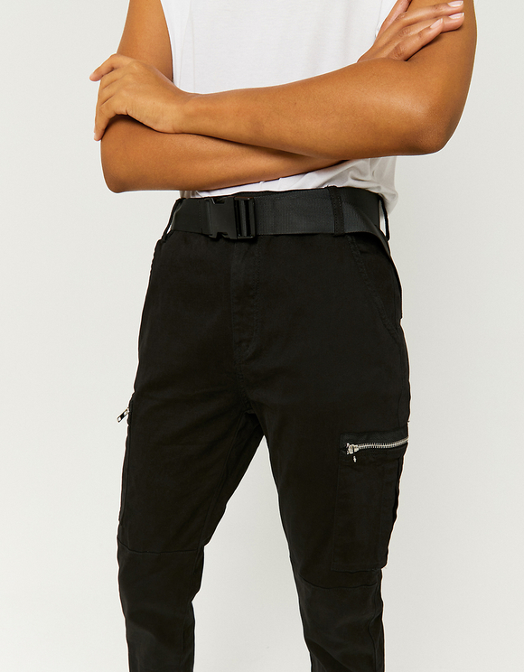 Pantaloni Cargo a Vita Alta Neri | TALLY WEiJL Online Shop
