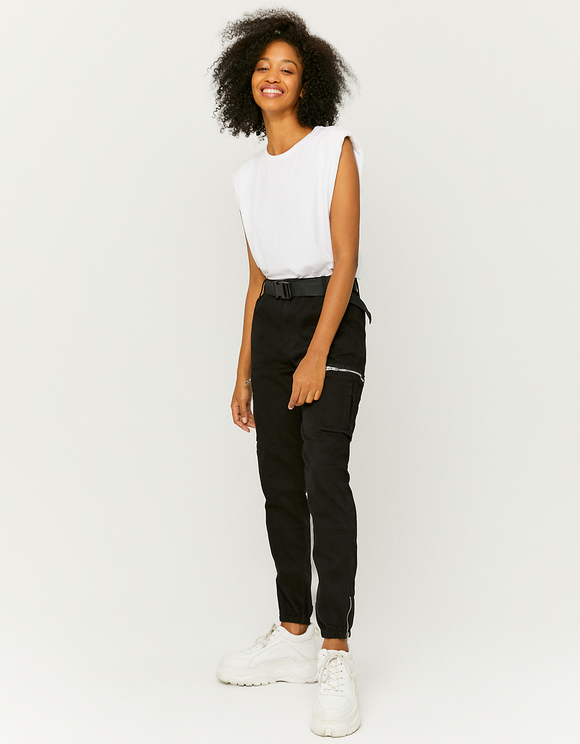 Pantaloni Cargo a Vita Alta Neri | TALLY WEiJL Online Shop
