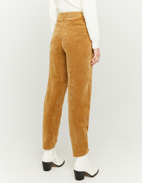 Pleated Corduroy Tapered Pants | TALLY WEiJL Online Shop