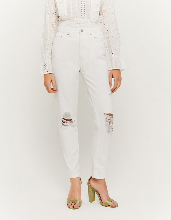 Jeans Mom a Vita Alta