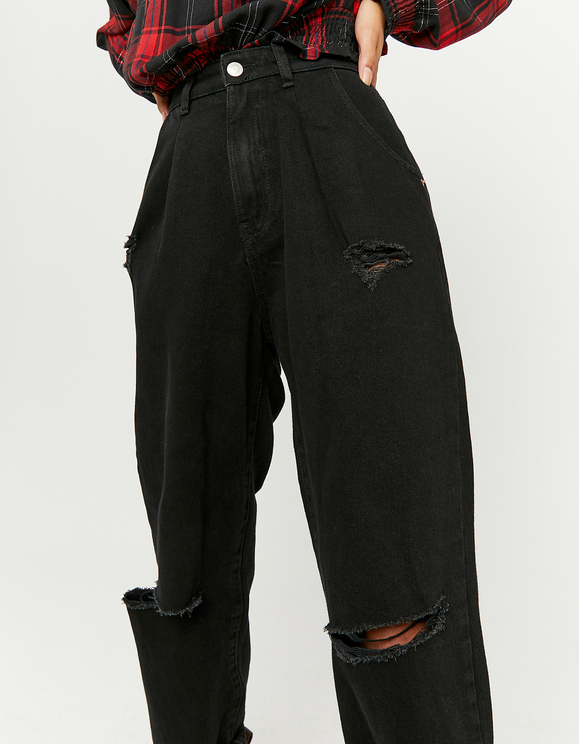 Black High Waist Slouchy Trousers | TALLY WEiJL Online Shop