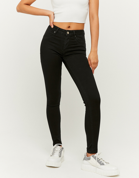 Black Mid Waist Push Up Trousers | TALLY WEiJL Online Shop