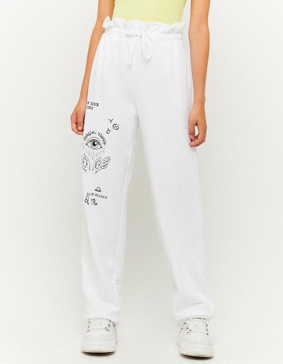 Pantaloni da Jogging Bianchi a Vita Alta | TALLY WEiJL Online Shop