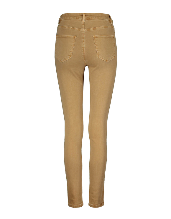 Pantaloni Skinny Beige a Vita Alta