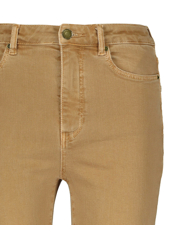 Pantaloni Skinny Beige a Vita Alta
