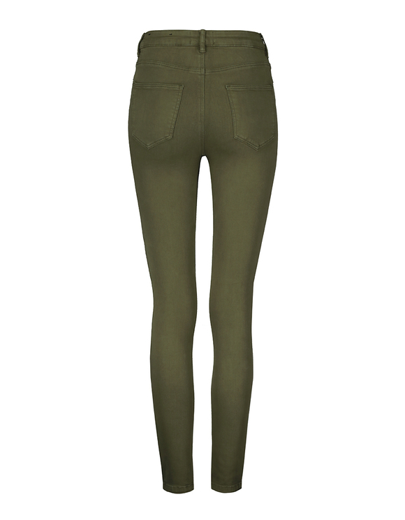 Pantaloni Cachi Skinny a Vita Alta