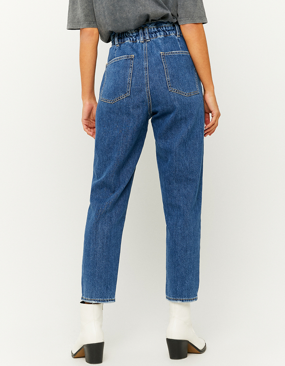 Blue High Waist Slouchy Jeans | TALLY 