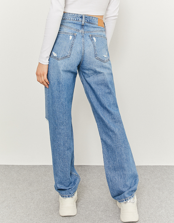 Blue Low Waist Straight Leg Jeans | TALLY WEiJL Online Shop