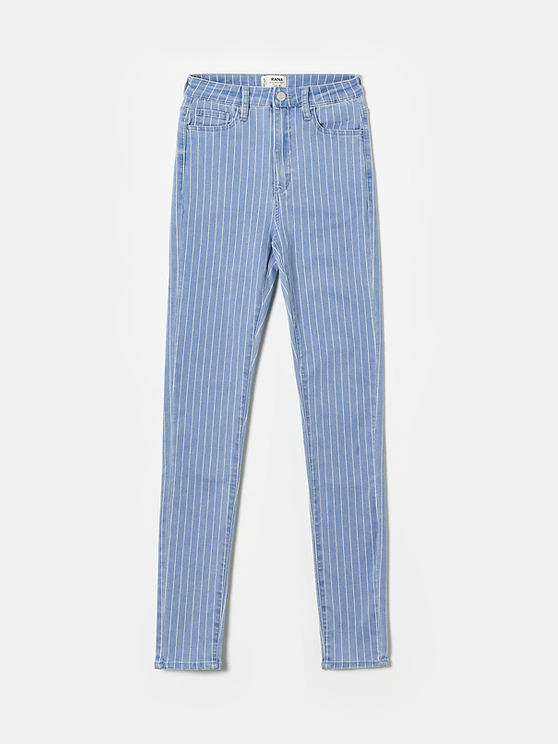 pinstripe skinny jeans