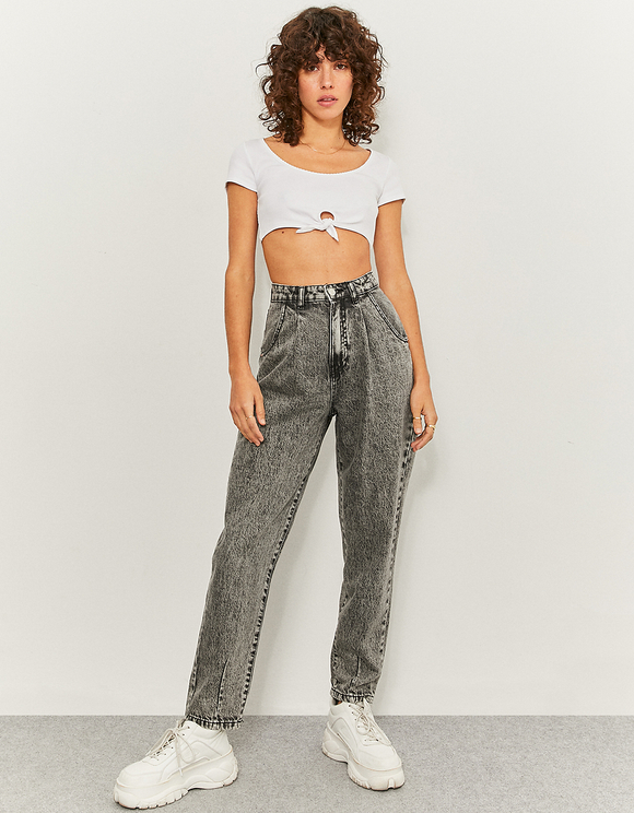Jeans Slouchy a Vita Alta Grigi | TALLY WEiJL Online Shop