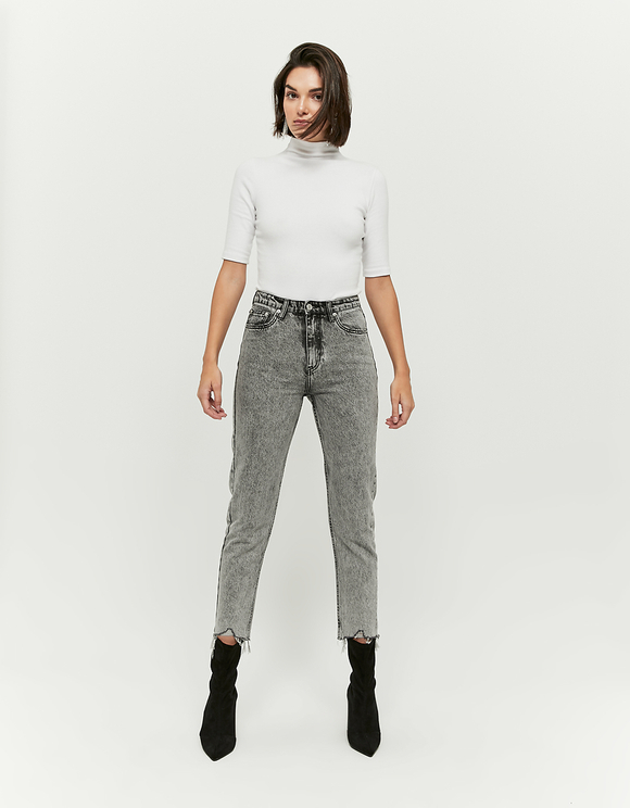 Jeans Mom a Vita Alta 