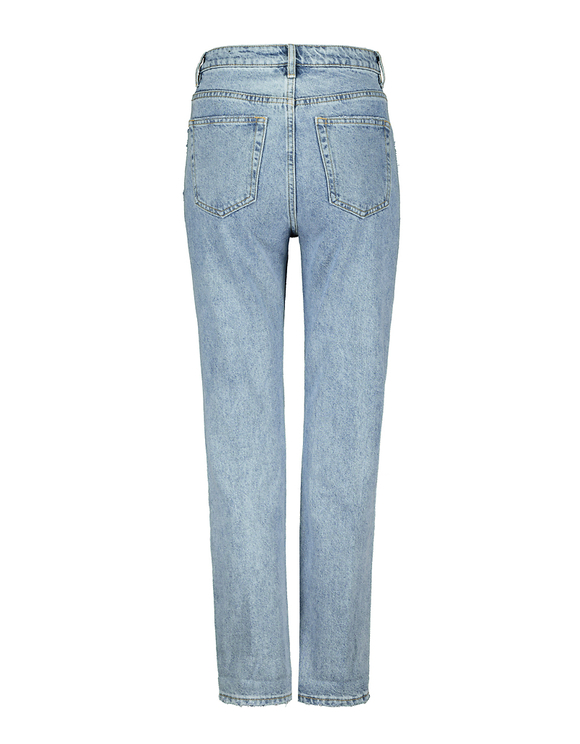 Jeans Mom Destroy con Strass e Borchie