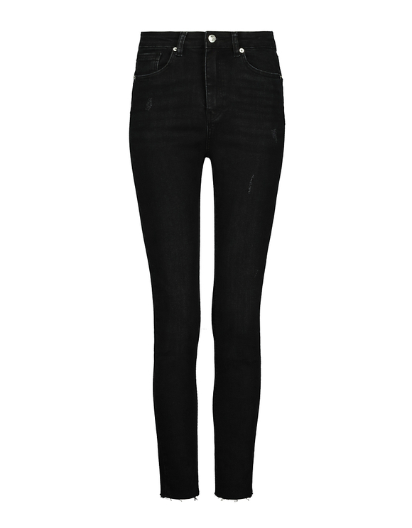 black skinny ankle grazer jeans