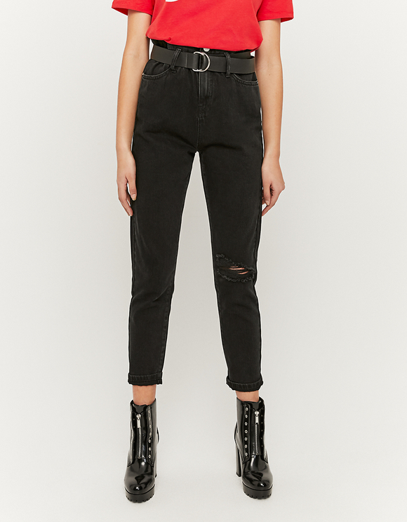 jean ceinturé taille haute