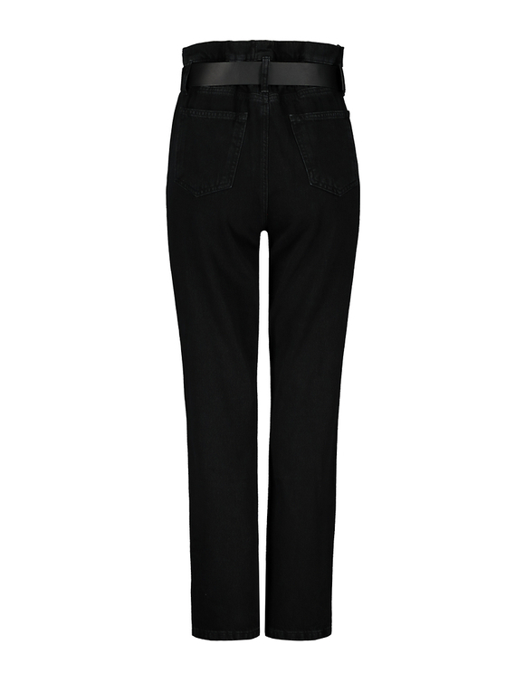 Jeans Paperbag a Vita Alta con Cintura