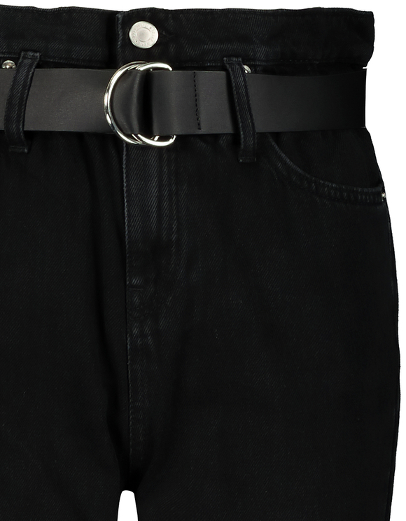 Jeans Paperbag a Vita Alta con Cintura