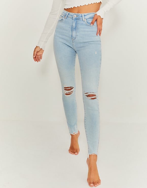 Jeans Skinny A Vita Alta