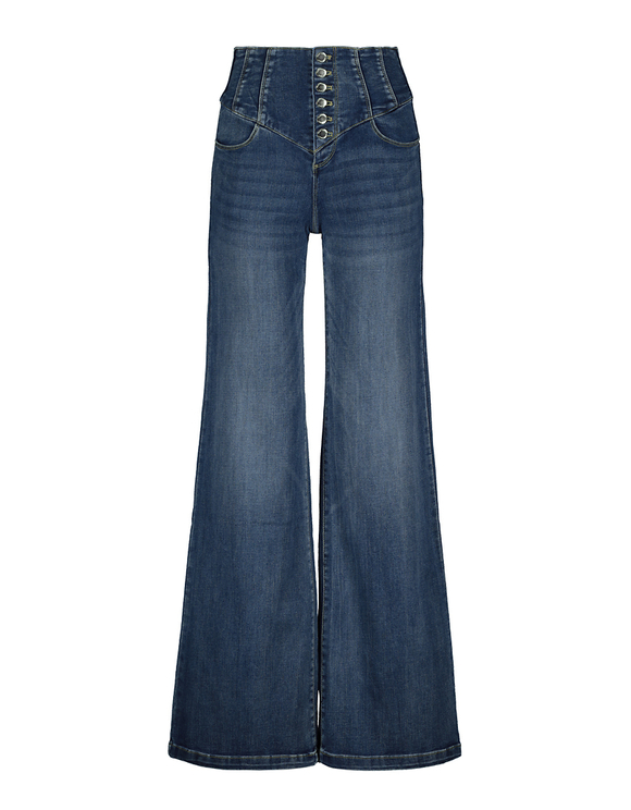 Jeans Extra Wide Leg con Bottoni