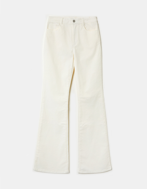 Pantaloni Flare a Vita Alta Bianchi | TALLY WEiJL Online Shop
