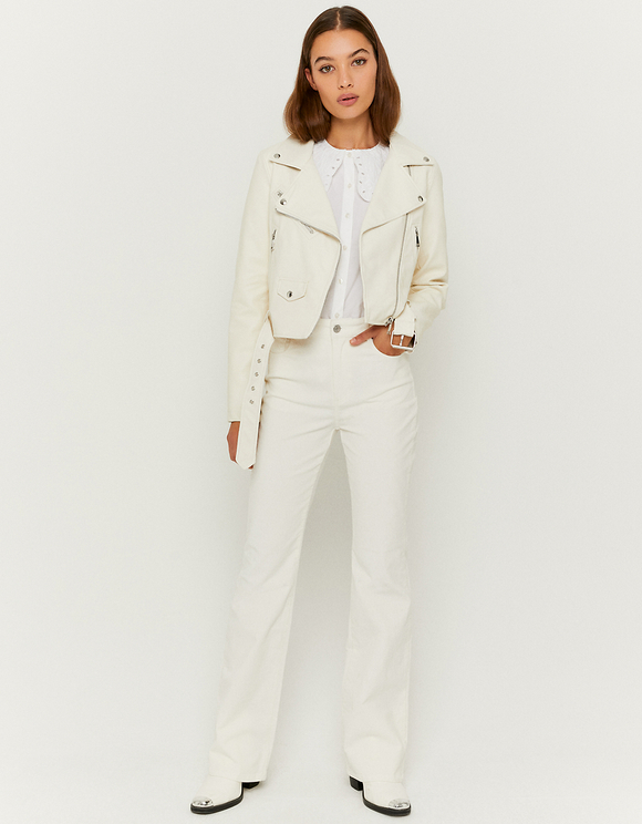 Pantaloni Flare a Vita Alta Bianchi | TALLY WEiJL Online Shop