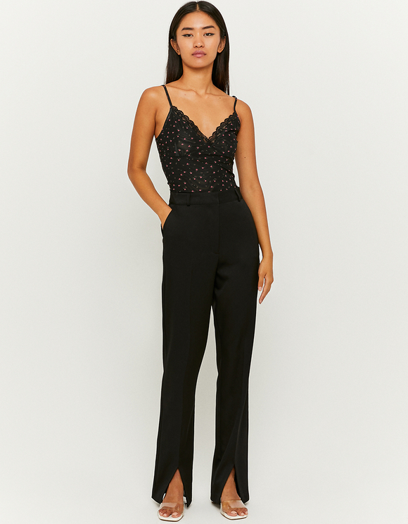 Black High Waist Skinny Trousers 