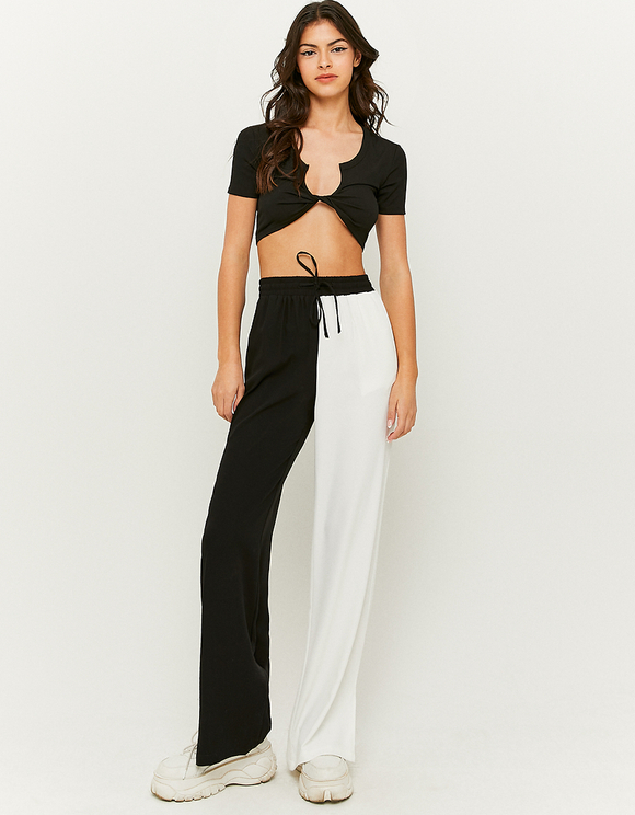 Black High Waist Wide Leg Trousers 