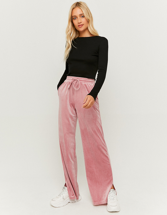 Pantaloni Wide Leg a Vita Alta Rosa | TALLY WEiJL Online Shop