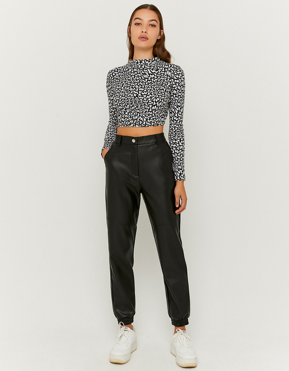 Pantaloni Joggers a Vita Alta Neri | TALLY WEiJL Online Shop