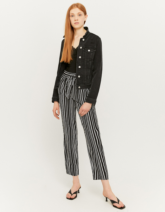 Pantaloni Neri a Righe | TALLY WEiJL Online Shop