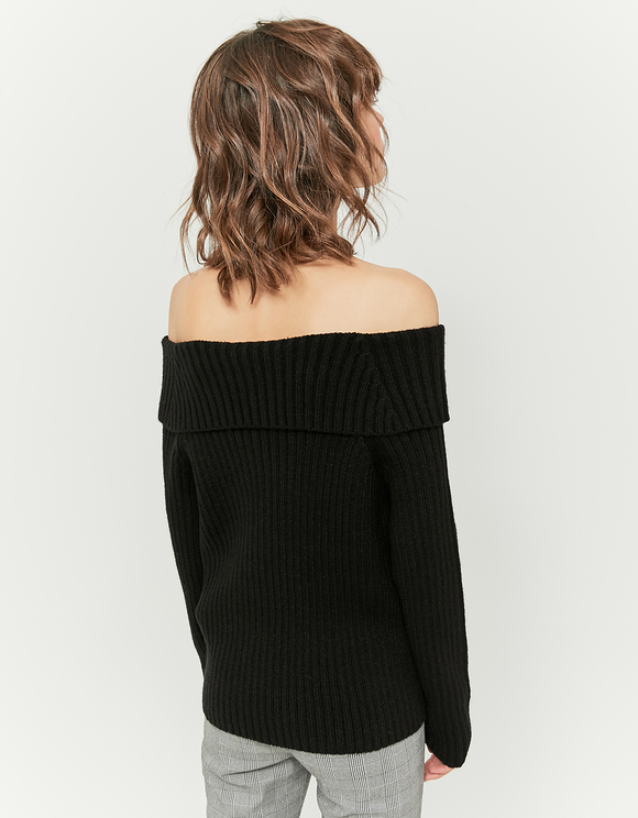chunky knit off shoulder jumper