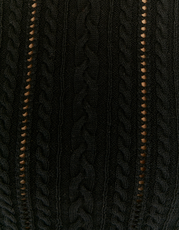 cable knit black jumper