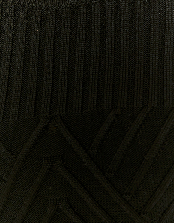 Μαύρο Cable knit Cropped Jumper