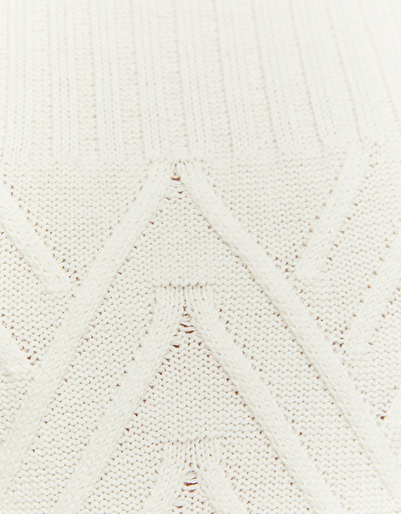Λευκό Cable knit Cropped Jumper