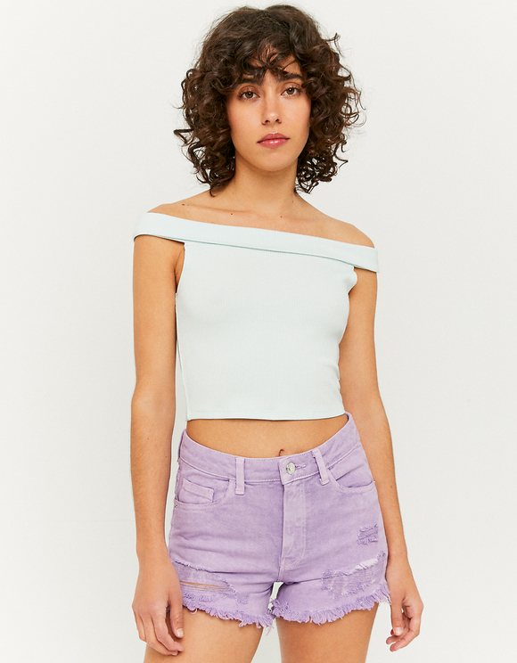 Shorts di Jeans Strappati a Vita Alta | TALLY WEiJL Online Shop