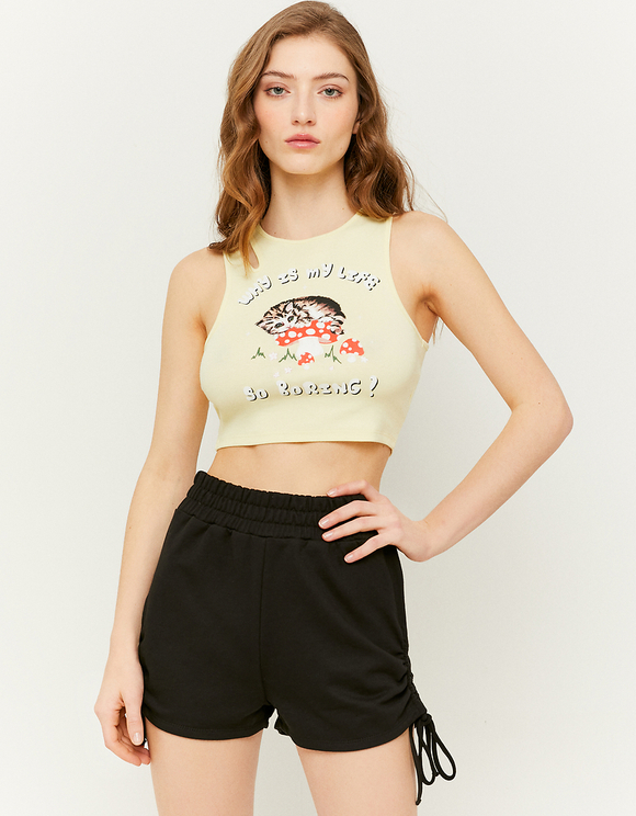 Shorts a Vita Alta Arricciati Neri | TALLY WEiJL Online Shop