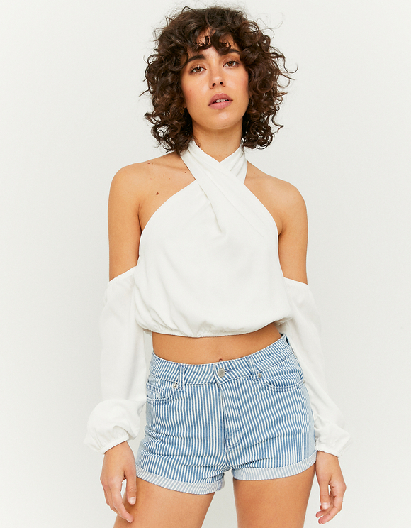 Striped Denim Shorts | TALLY WEiJL 