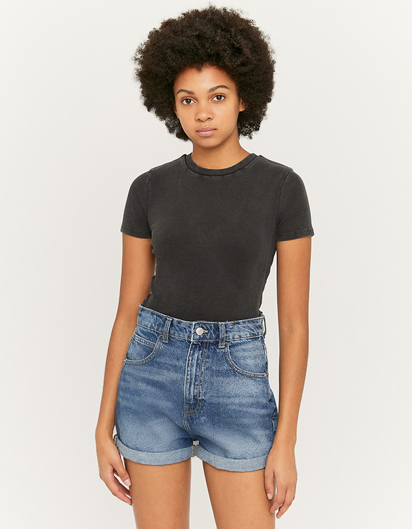 Lightwash Blue Denim Shorts | TALLY 